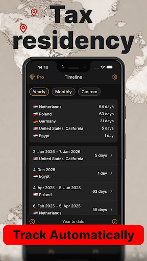 Country Tracker Tax Residency ekran görüntüsü