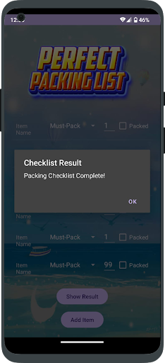 Perfect Packing List ekran görüntüsü
