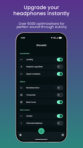 Wavelet: Kulaklığa özel EQ ekran görüntüsü