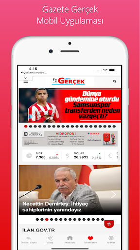 Gazete Gerçek ekran görüntüsü