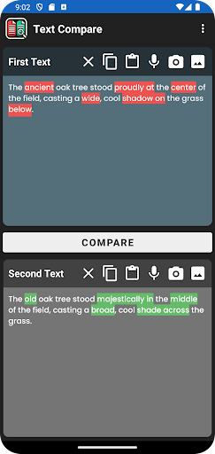 Text Compare and Difference ekran görüntüsü