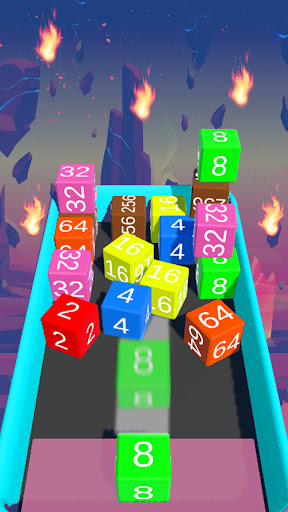 Zincir birleştirme 2048: 3D ekran görüntüsü