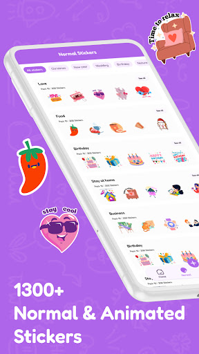Stickers ekran görüntüsü