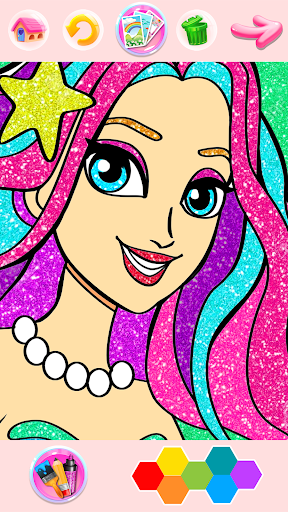 Rainbow Glitter Coloring Book ekran görüntüsü