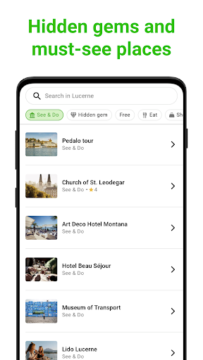 Lucerne Tour Guide:SmartGuide ekran görüntüsü