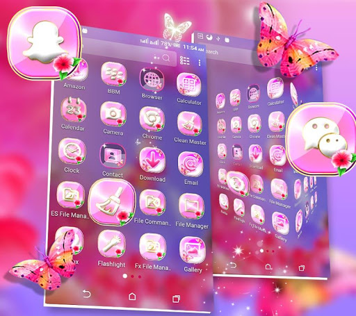 Flower Butterfly LauncherTheme ekran görüntüsü