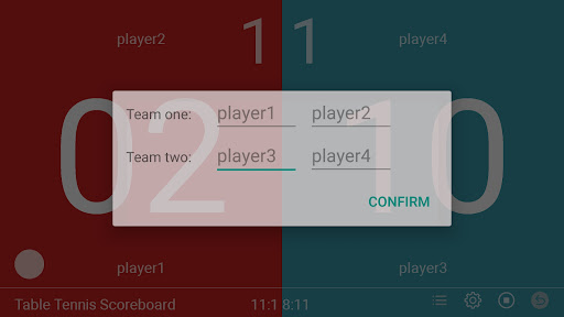 Table Tennis Scoreboard ekran görüntüsü