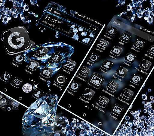 Black Diamond Launcher Theme ekran görüntüsü