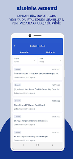 Çiçeksepeti Satıcı Paneli ekran görüntüsü