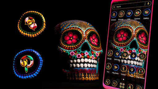 Pearl Skull Flower Theme ekran görüntüsü