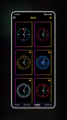 Neon Clock Wallpaper ekran görüntüsü