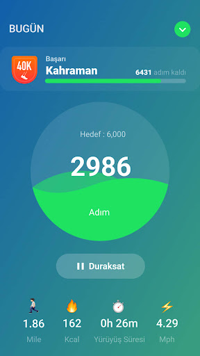 Adım Sayar - Pedometre ,Mstep ekran görüntüsü