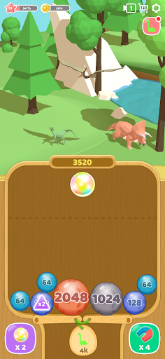 2048 Dinozorlar ekran görüntüsü