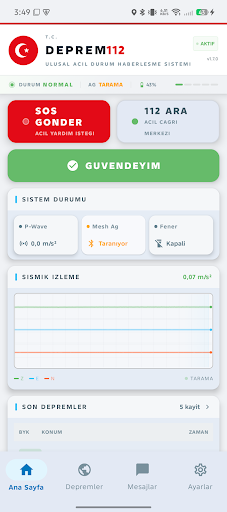 Deprem 112 - Haberleşme Ağı ekran görüntüsü