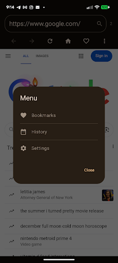 Simple Browser ekran görüntüsü