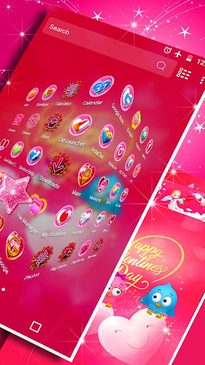 Valentine Day Launcher Theme ekran görüntüsü