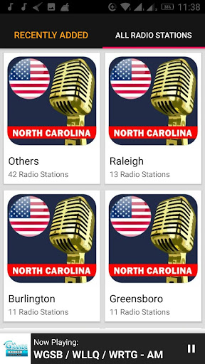 North Carolina Radio Stations ekran görüntüsü