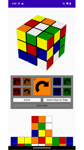 rubiks cube solve ekran görüntüsü
