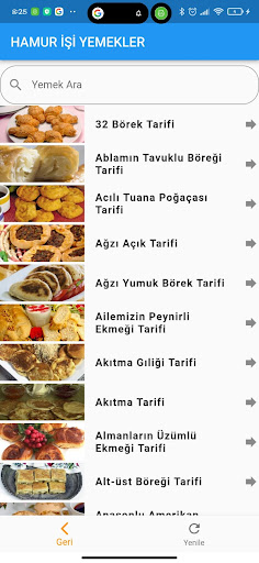 İnternetsiz Yemek Tarifleri SE ekran görüntüsü