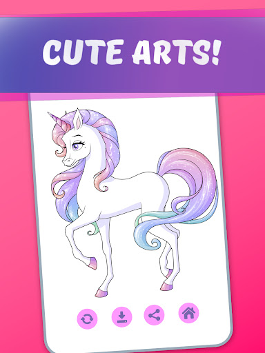Rainbow Unicorn Color Numbers ekran görüntüsü