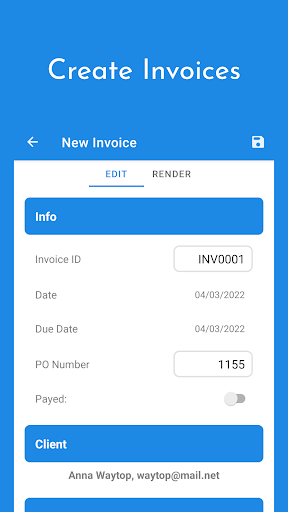 Simple Invoice Maker - INV001 ekran görüntüsü