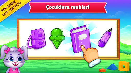 Çocuklar renkler ve şekiller ekran görüntüsü