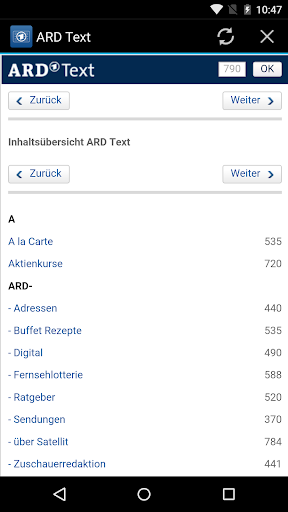 ARD Text (Teletext) ekran görüntüsü