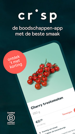 Crisp - online supermarkt ekran görüntüsü