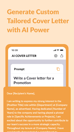AI Cover Letter Generator ekran görüntüsü