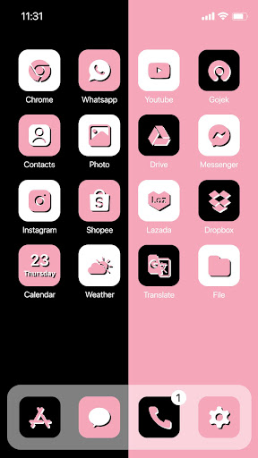 Wow DarkPink Theme - Icon Pack ekran görüntüsü